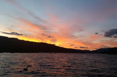 A sunset from Bowness Pier
