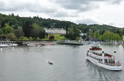 MV Swan approaching Bowness Pier