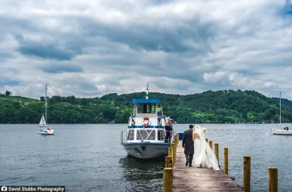 All our wedding charters have a white ribbon on the front of the boats