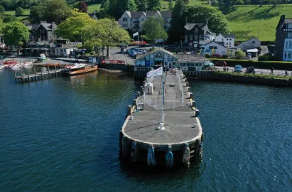 Ambleside (Waterhead) Pier from above