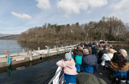 Arriving at Brockhole Pier