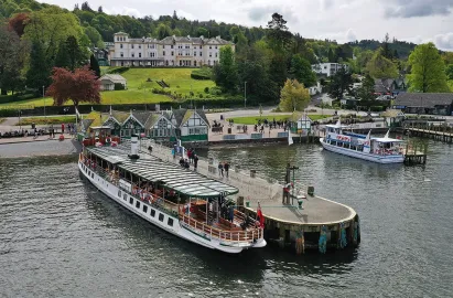 Bowness is our busiest pier and half way along Lake Windermere