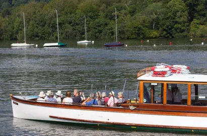 Indoor or outdoor seats on this busy boat