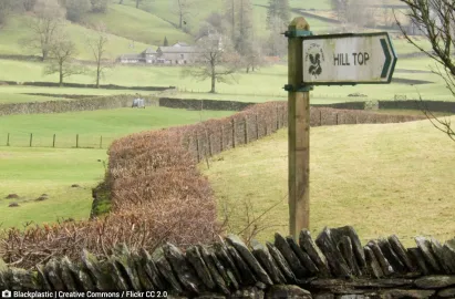 Hill Top is 1.9 miles walk away and clearly signposted