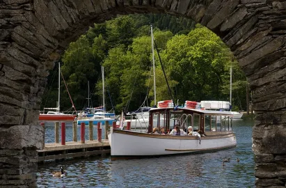 Fell Foot Ferry spotted through the Victorian walls