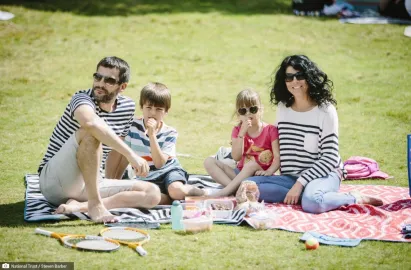 A family enjoying a picnic with terrific views up Windermere