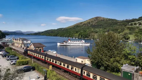 Steam train at Lakeside