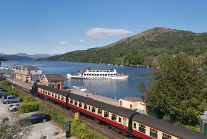 Steam train at Lakeside