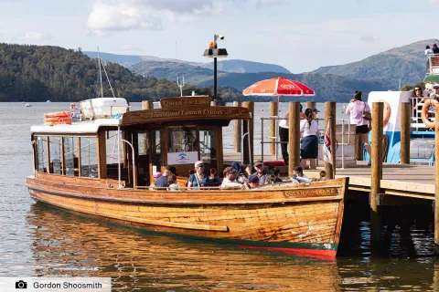 Queen of the Lake moored on Windermere