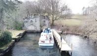 Aerial photo showing the new Wray Castle jetty