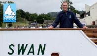 Founder of Blackwell Sailing, David Hall on board steamer MV Swan
