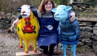 Colourful sheep sculptures set sail on Windermere