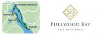 Pullwood Bay logo and map of waterbus route.