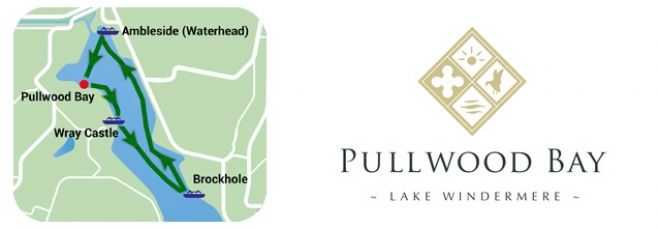 Pullwood Bay logo and map of waterbus route.