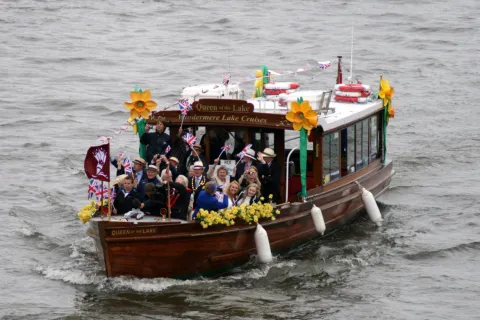 Queen of the Lake takes part in the historic Thames Diamond Jubilee Pageant for HRH Queen Elizabeth II in 2012