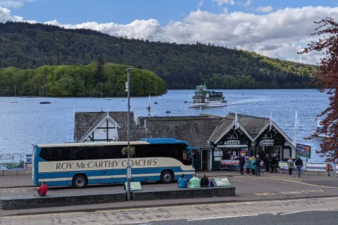 Group arriving at Bowness pier