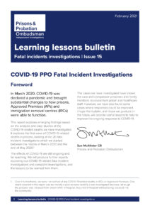 First page of COVID-19 PPO Fatal Incident Investigations Bulletin - decorative purposes only