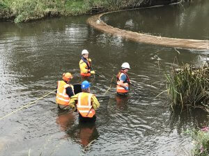 Over 4,000 fish were caught and released using 'Electro Fishing' techniques