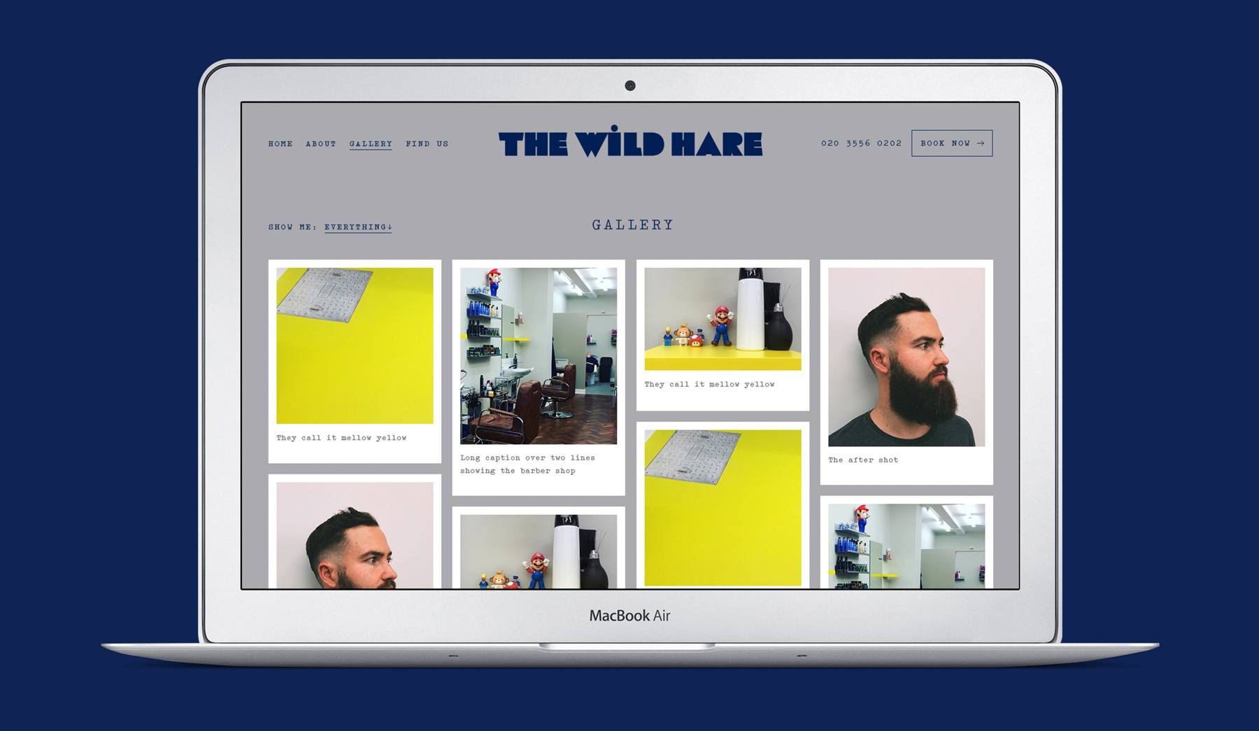 Gallery page on MacBook