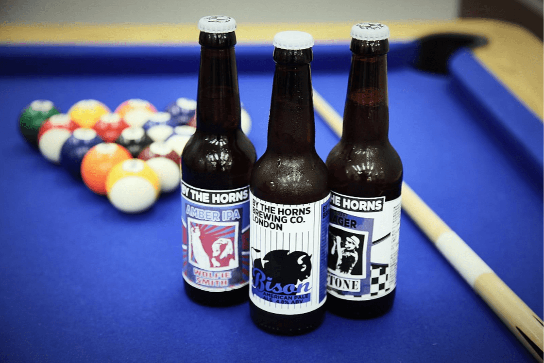 Beers on pool table