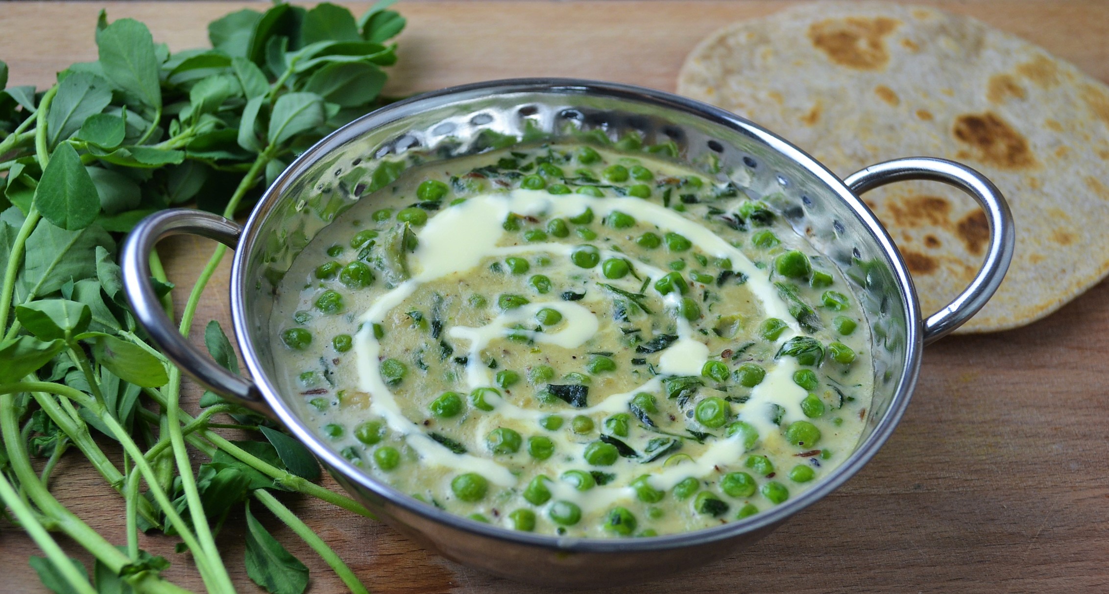 Methi Matar Malai Recipe | Peas & Fenugreek Curry