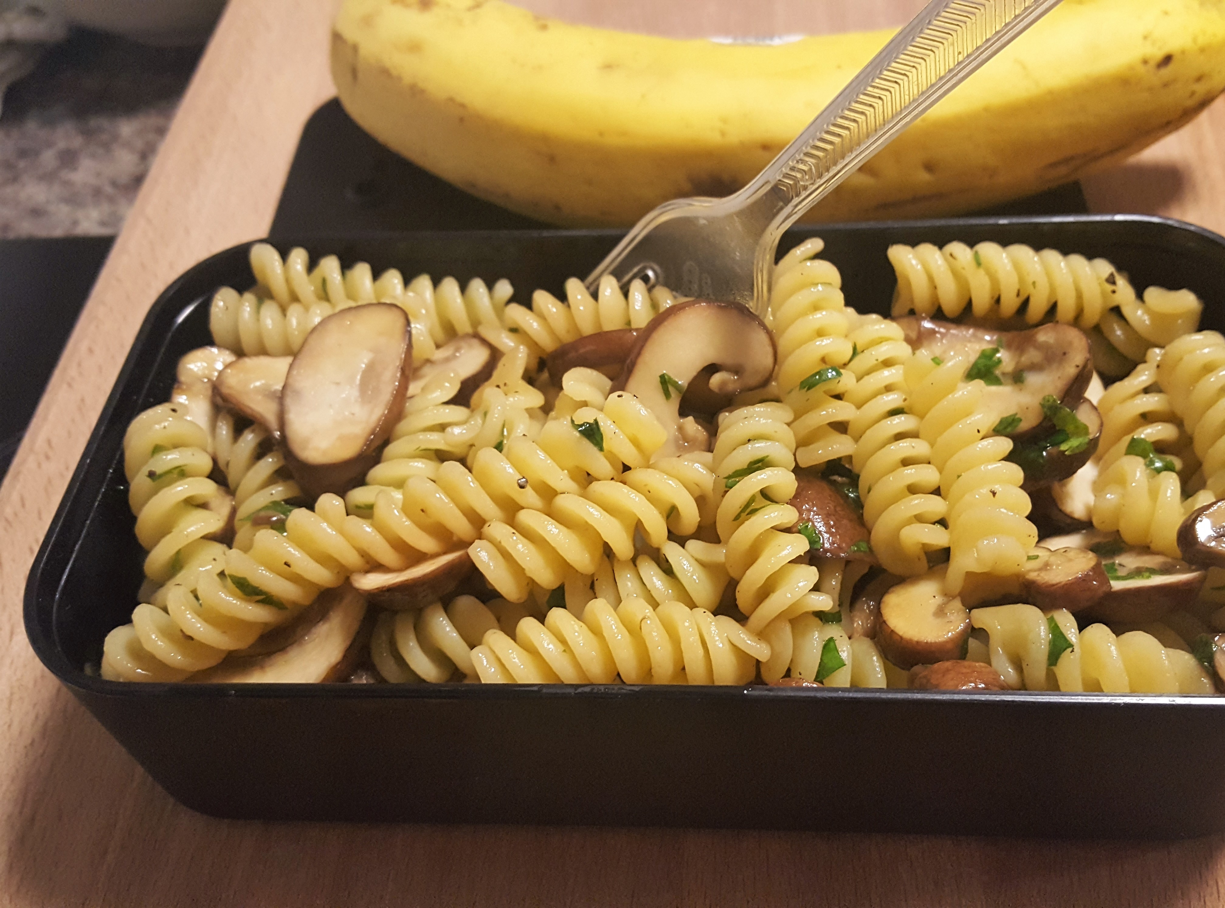 Mushroom Pasta - Lunch box ideas