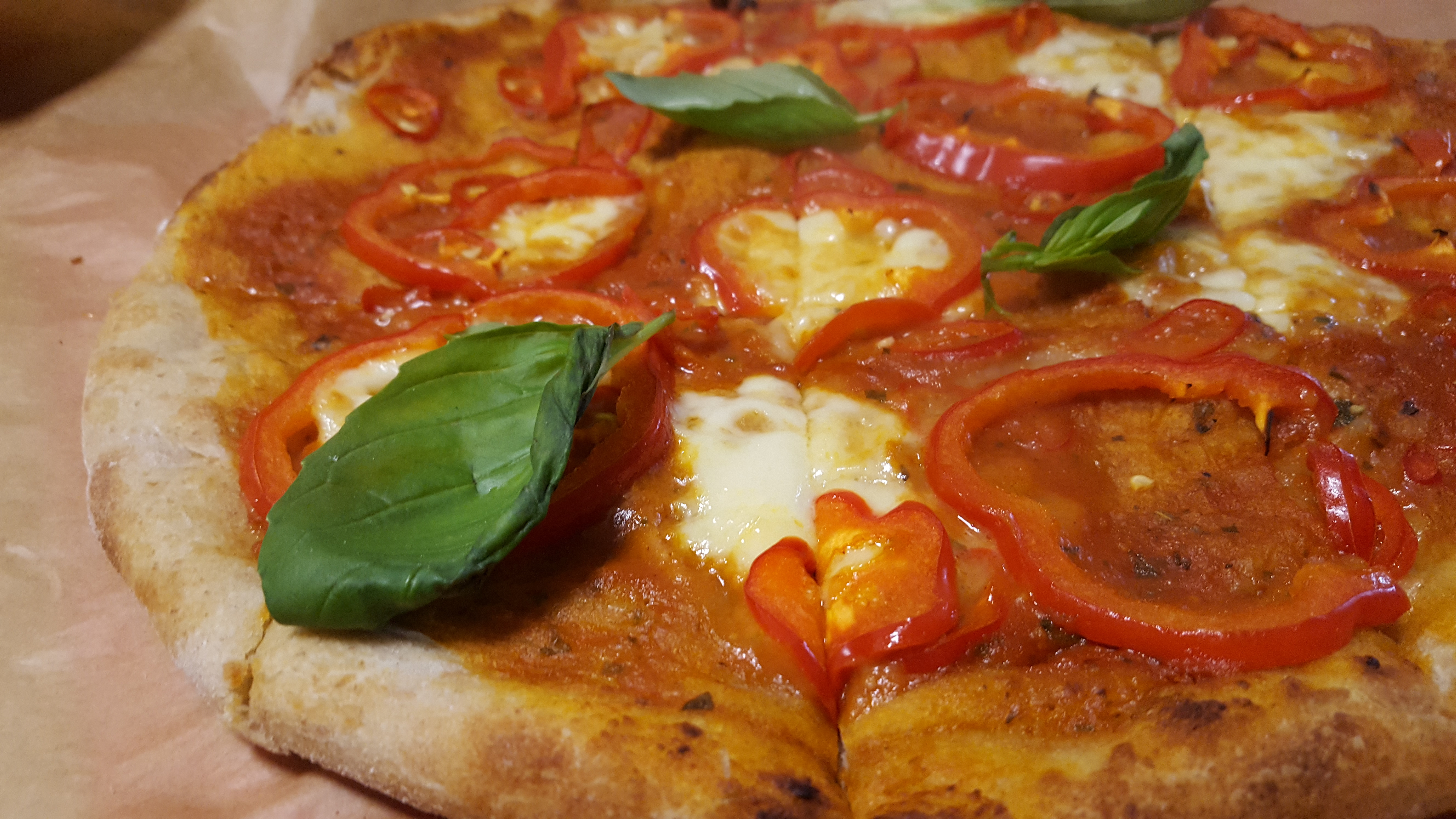 Sourdough pizza dough recipe - finished pizza