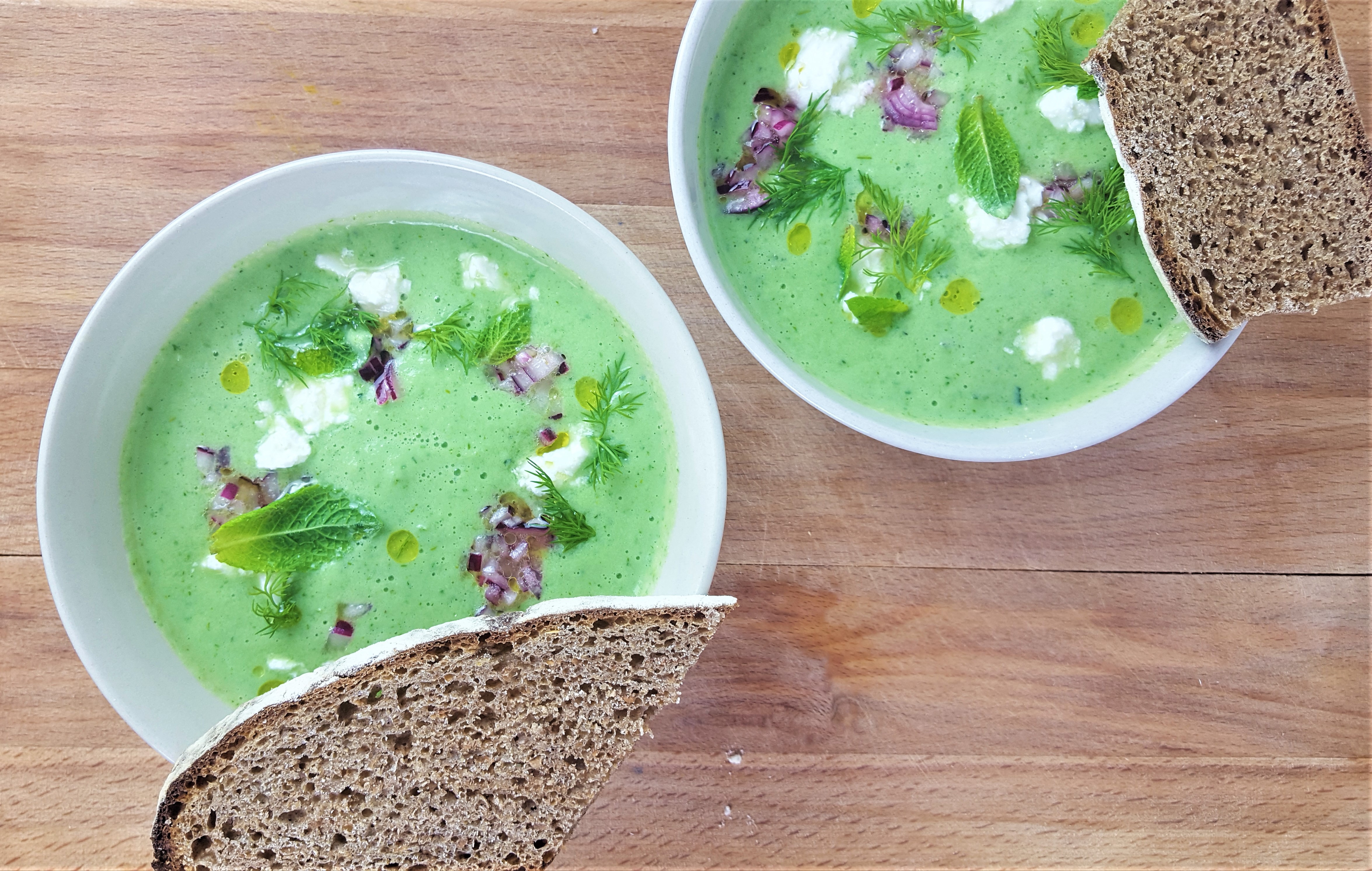 Cucumber dill and mint soup recipe