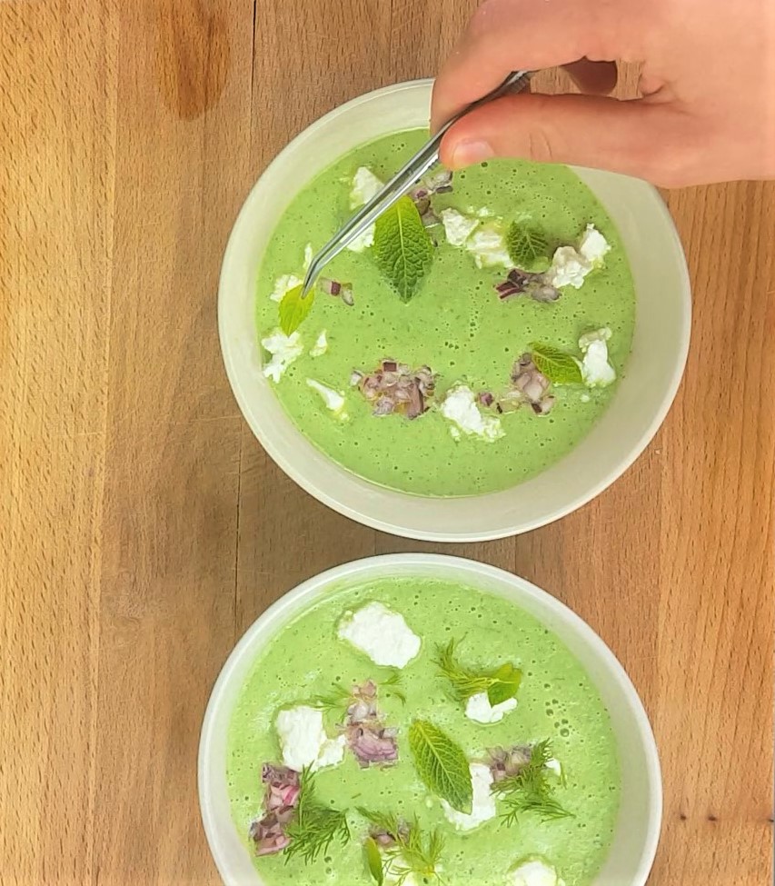 Cucumber soup process