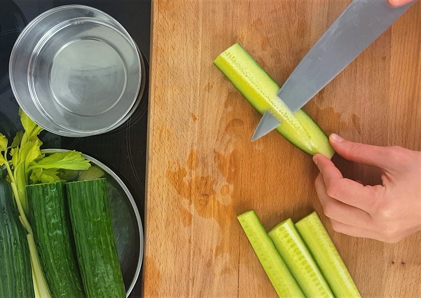 Cucumber soup process Cucumber soup process
