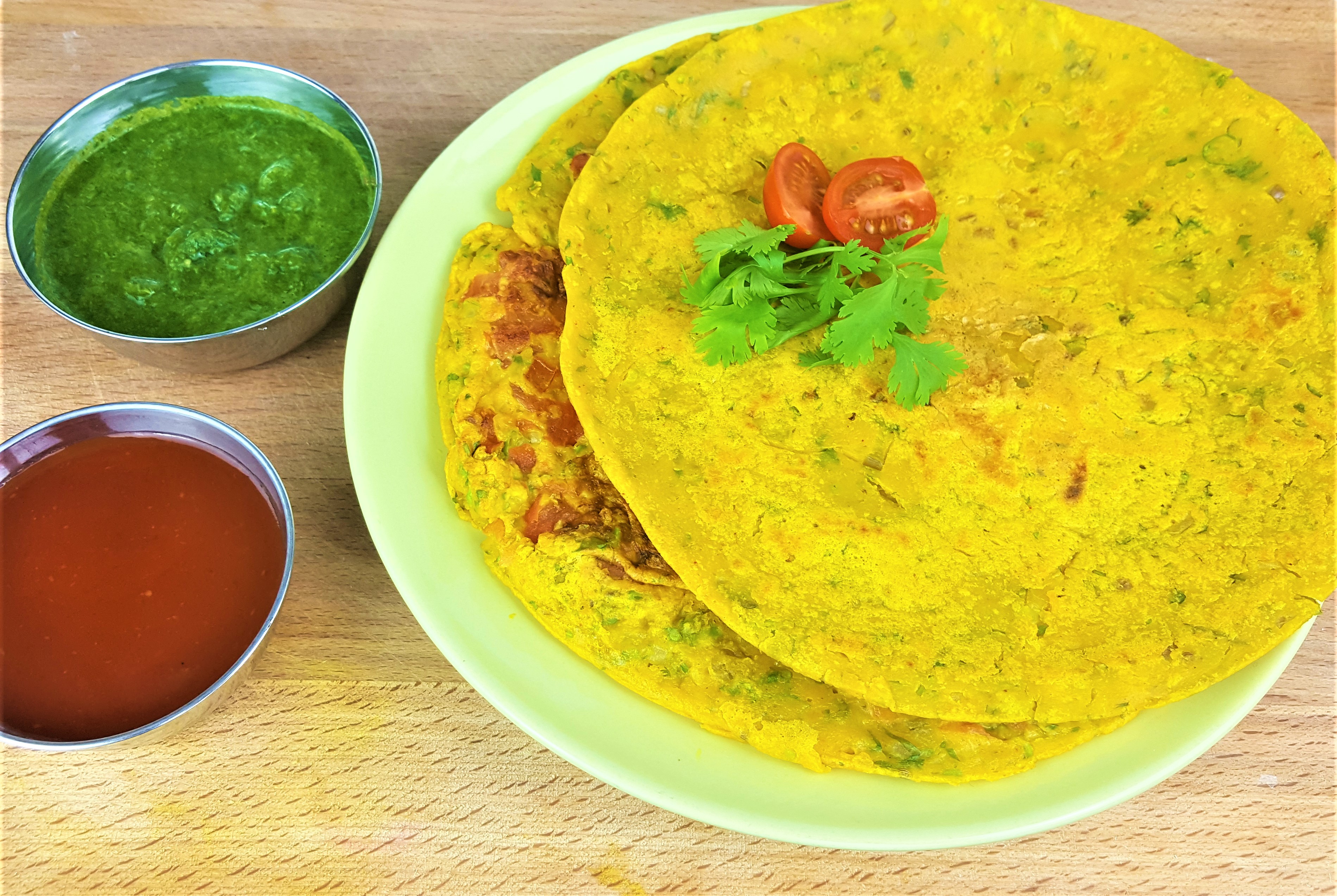 Cheela | Besan Chilla | Vegan Chickpea Omelette