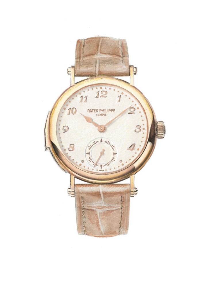Illustration of a ladies wristwatch