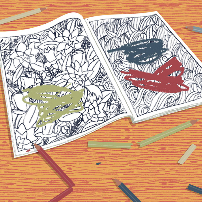 illustration of a colouring book