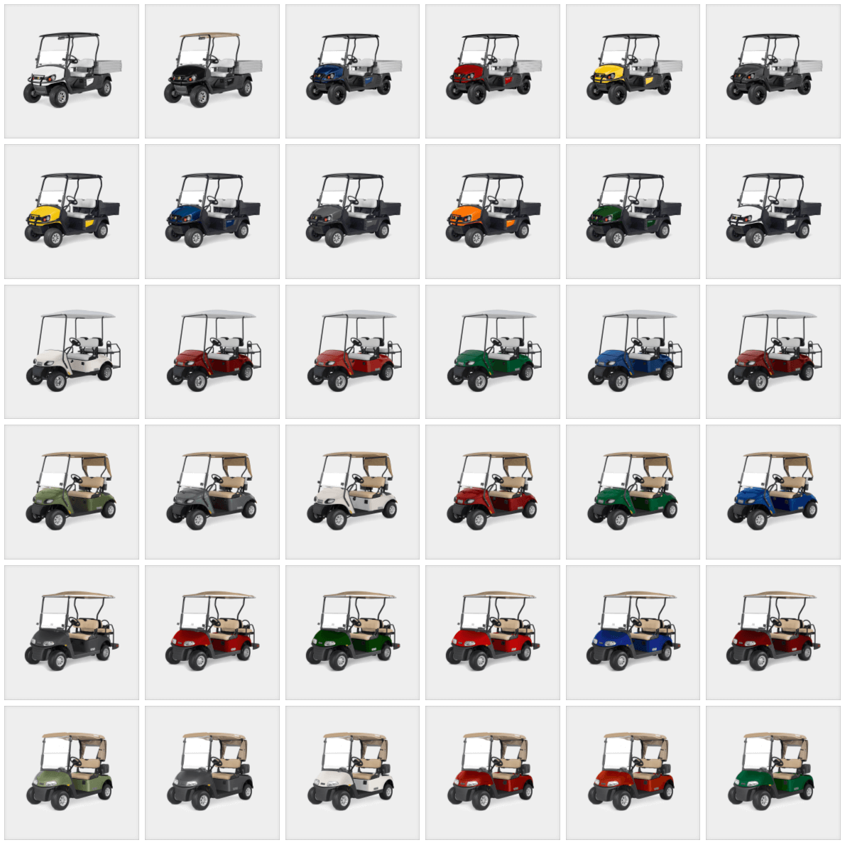 Range of vehicle colours 2