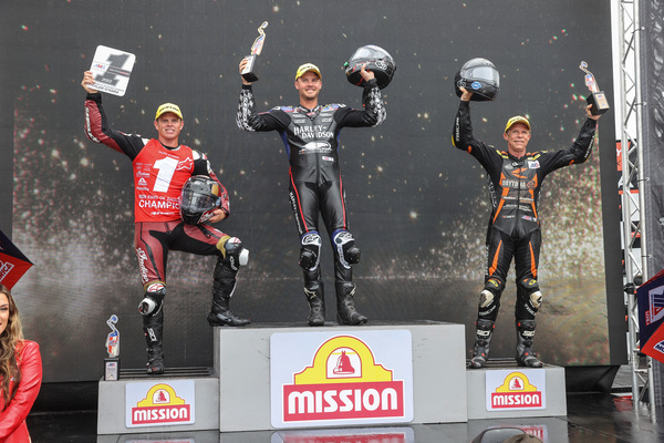 MotoAmerica King of the Baggers Race Results – New Jersey – L-R Tyler O'Hara, Kyle Wyman, Michael Barnes