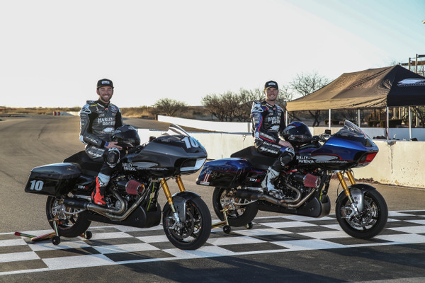 Travis Wyman (l) and Kyle Wyman (r), Harley-Davidson Screamin' Eagle factory racing team