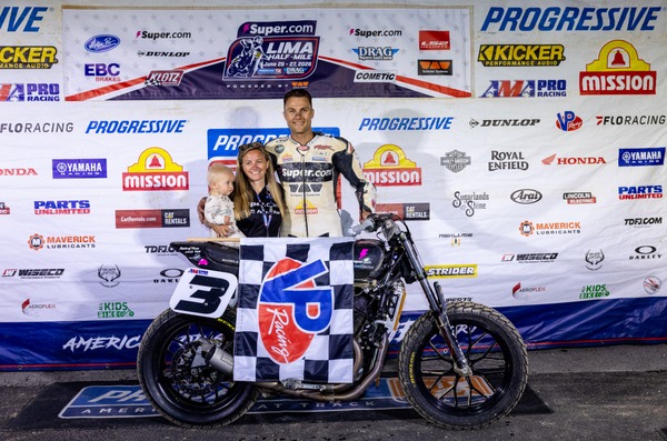 Bauman Races Harley-Davidson XG750R To Fifth Straight AFT Supertwins Win  At Lima Half Mile