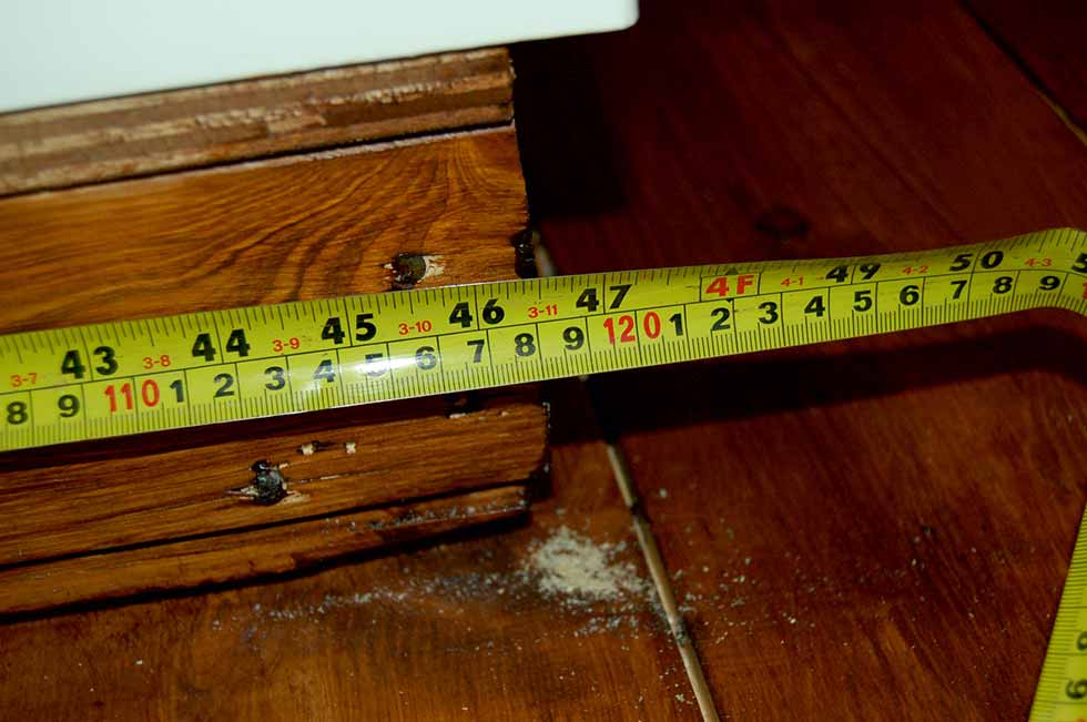 7. Measure for mitre cut