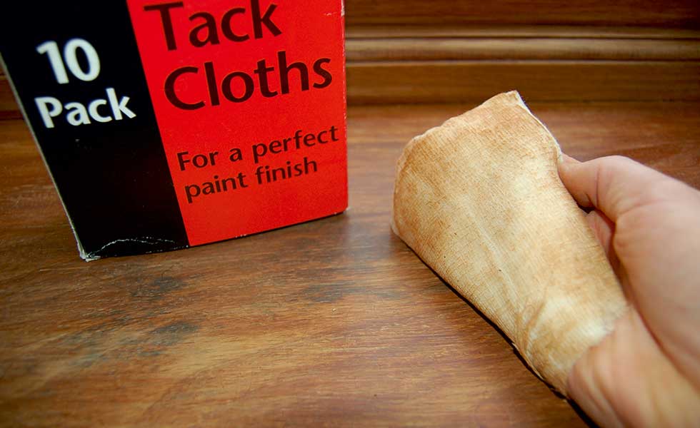 tack cloth to wipe down windows