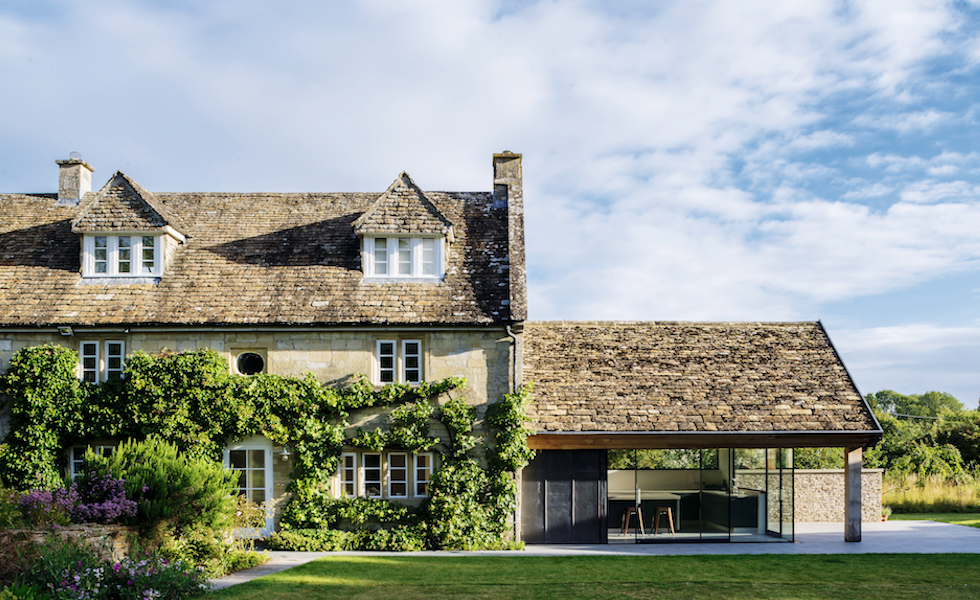 This extension to a Grade II-listed cottage has been sensitively carried out, with matching roof tiles to complement the original building