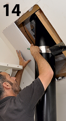 fitting replacement plasterboard to cover the hole