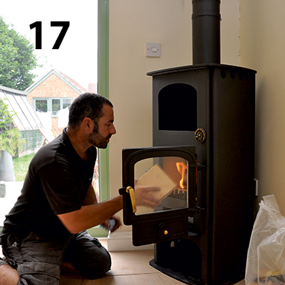 testing the woodburner