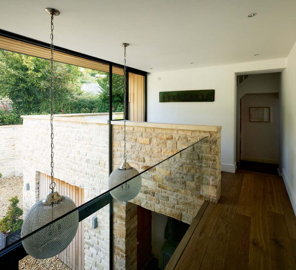 The walkway on the first floor