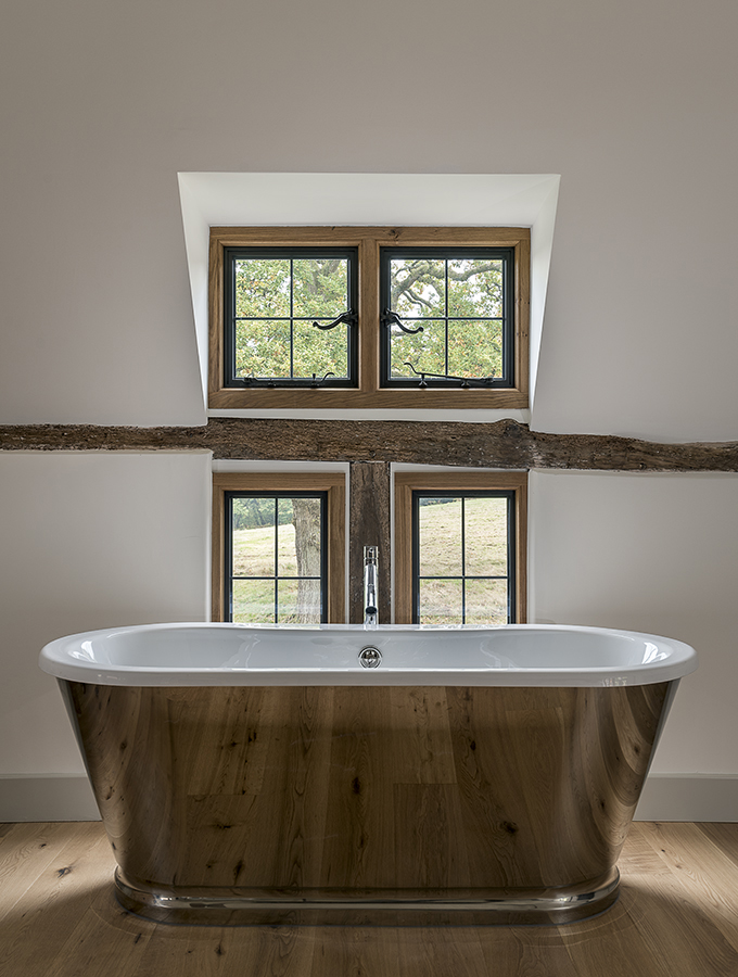 bathroom with dormer window interior