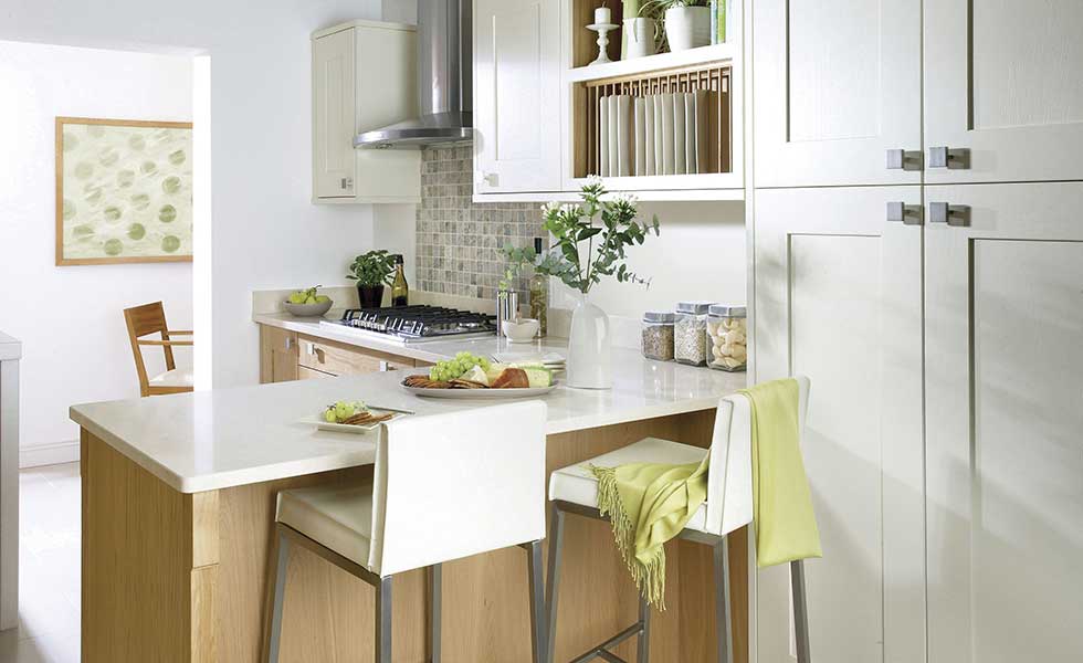 small kitchen with breakfast bar