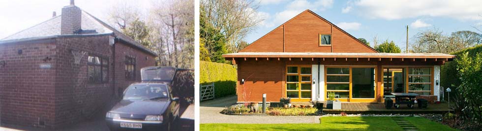 The 1930s bungalow before and after renovation