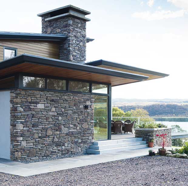 Most chimneys are built from blockwork and can be clad in a variety of materials — usually stone or brickwork
