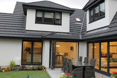 dalziel house white black bi-fold doors