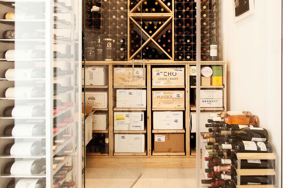 wine cellar in a converted Victorian home