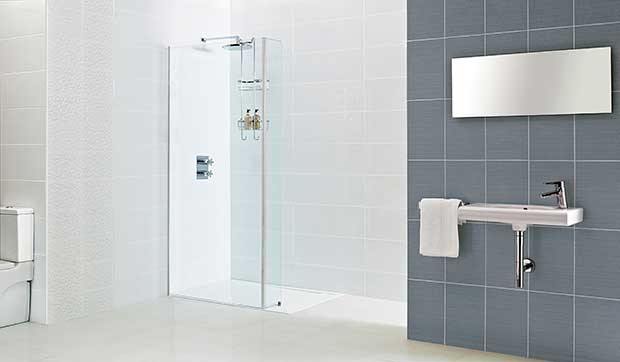 Decem Wetroom Panel with L Shaped Return